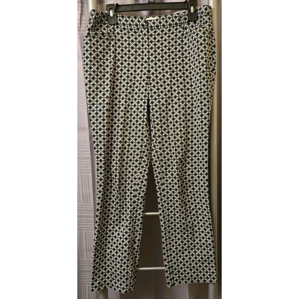 Andrea Jovine Women's Black &‎ White Diamond Size 8 Pants 32x28